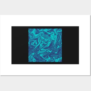 Turquoise Splash Posters and Art